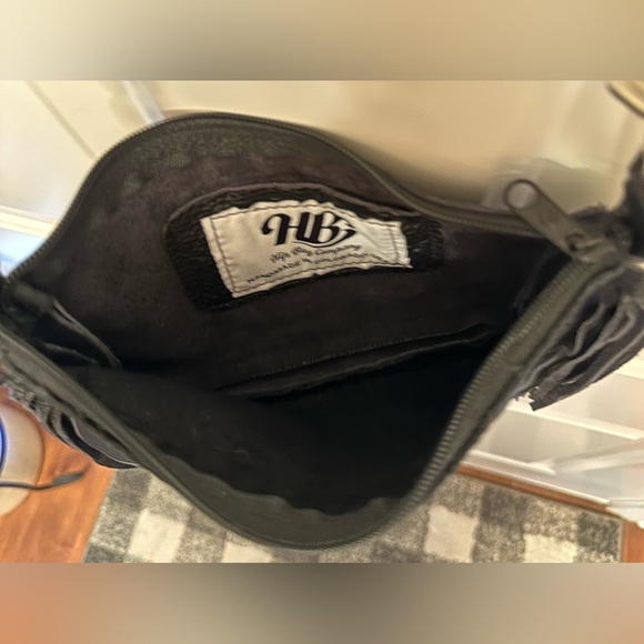 Hip Bag Company Black Leather Fringe Crossbody – Handmade USA - Picture 8 of 10